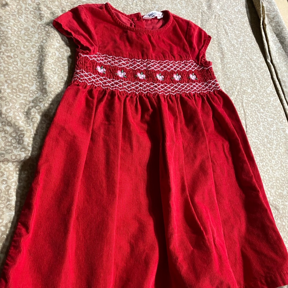 Red Corduroy Dress